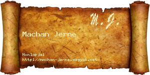 Machan Jerne névjegykártya